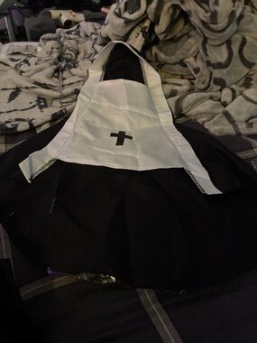 Black & White Cross Dog Hoodie - Pet Costume